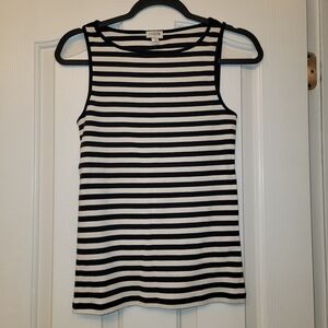 J. Crew Navy And White Striped Tank
